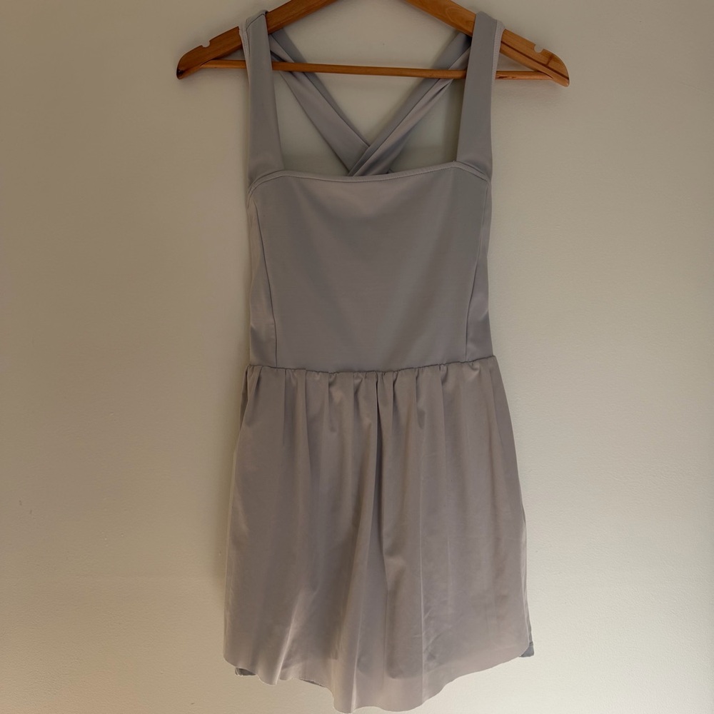 Varley Carina Dress in Light Gray Size Small